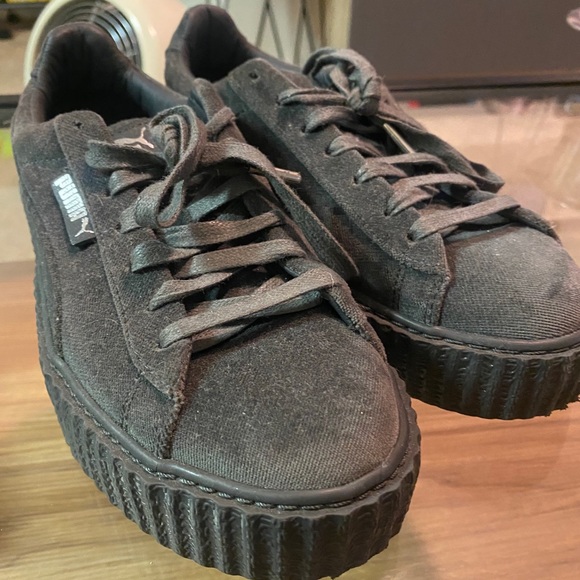puma creeper velvet rihanna fenty glacier grey